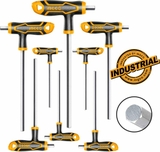 Bộ 8 chìa lục giác đầu bằng tay cầm chữ Ingco HHKT8081