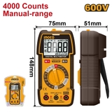 Đồng Hồ Vạn Năng Kỹ Thuật Số 600V-4000 Số Đếm INGCO DM36002