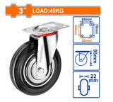 Bánh Xe Đẩy Cao Su Xoay 3 inch WADFOW WJL3332