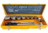 Bộ đầu tuýp có tay vặn 3/4'' 15 chi tiết INGCO HKTS034151