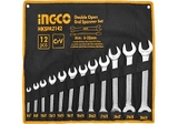 Bộ 12 cờ lê 2 miệng/2 vòng 6-32mm INGCO
