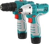 Bộ combo máy vặn vít và máy khoan dùng pin 12V Total TKLI1201