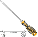 Bộ tua vít 2 đầu Ingco AKISD0201 Kích thước mũi: 6.35X160MM, PH2+SL6