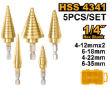 Bộ 5 Mũi Khoan Tháp 1/4 inch INGCO AKSDS2051