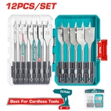 Bộ 12 Mũi Khoan Gỗ Dẹp Total TACSDL1206