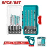 Bộ 8 Mũi Khoan Bê Tông Đuôi Gài SDS 5-10mm Total TACSDL11806