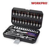 Bộ đầu cờ lê thay thế 1/4 inch (1 SET= 46 cái) Workpro WP202540