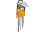 Bộ 9 chìa lục giác đầu tròn Ingco HHK12092