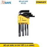 Bộ lục giác 10 cây hệ mét (1.5mm-10mm) STANLEY 69-253
