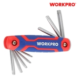 Bộ lục giác đầu hình sao, kiểu gấp tôm tích, 8 cái Workpro - WP222021