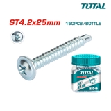 Bộ 150 vít tự khoan ST4.2x25mm TOTAL WJSS4202511