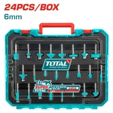 Bộ 24 Mũi Phay Đuôi 6mm Total TACSR12406