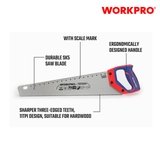 Cưa tay, lưỡi cưa bằng thép SK5, kích thước 450mm (18 inches) Workpro - WP215010
