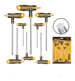 Bộ 8 chìa lục giác bông tay cầm chữ T INGCO HHKT8083