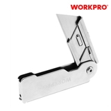 Dao tiện ích có lưỡi cắt gấp gọn, cán cầm bẳng thép không gỉ Workpro WP211001