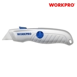Dao tiện ích có lưỡi cắt bằng nhôm, lưỡi dao tự động thu vào Workpro - WP213007