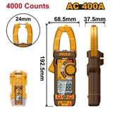 Ampe Kềm Đo AC 400A-4000 Số Đếm INGCO DCM62001