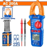 Đồng hồ kẹp AC kỹ thuật số 200A 2000 số đếm WADFOW WDM8201