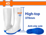 Ủng Cao Trắng Đi Mưa Size 43 WADFOW WRB2L43