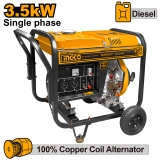 Máy Phát Điện Dùng Dầu Diesel INGCO GDE30001 3.0 KW-15L