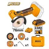Máy Cắt Mài Mini Dùng Pin 20V INGCO CAGLI76012
