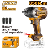 Máy Siết Bu Lông Dùng Pin  20V-850Nm (không Kèm Pin Và Sạc) INGCO CIWLI20851