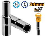 Đầu Tuýp Dài 6 Góc 1/2  inch-24mm INGCO HHAST12243L