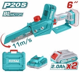 Máy Cưa Xích Mini Không Chổi Than Dùng Pin 20V (2 Pin 2.0Ah 1 Sạc) Total TGSLI20686