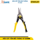 Kéo cắt tôn MAXSTEEL mũi thẳng 10 in - cán vàng STANLEY 14-563-22