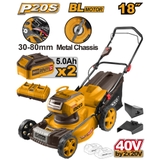 Máy Cắt Cỏ Dùng Pin 2x20V-460mm INGCO LMLI20186