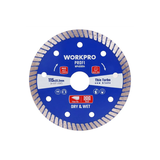 Lưỡi Cưa Đĩa Cắt Kim Cương Turbo Ultrathin Turbo Để Cắt Chuyên Nghiệp 125x222x10mm Workpro WP405055