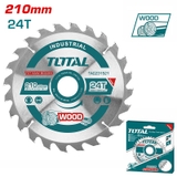 Lưỡi Cưa Gỗ Hợp Kim TCT 210mm 24 Răng Total TAC231521