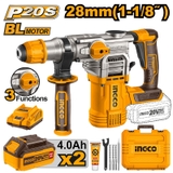Máy Khoan Đục Bê Tông Pin 20V INGCO CRHLI202882 Khoan 28mm
