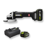 Máy Mài Góc Cầm Tay 20V (1 Pin 4.0Ah, 1 Sạc 6A) Worx WU809.14.6B