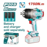 Máy Siết Buloong Không Chổi Than Dùng Pin 20V (không Kèm Pin & Sạc) Total TIWLI201751