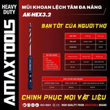 Mũi Khoan Lệch Tâm Amaxtools AK-HEX3.2 3.2mm, Hợp Kim Siêu Cứng