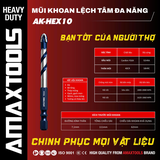 Mũi Khoan Lệch Tâm Amaxtools AK-HEX10 10mm, Khoan Đá Và Bê Tông
