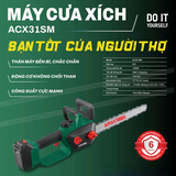 Máy Cưa Xích Pin Amaxtools ACX31SM 21V, Lam Cưa 12 Inch