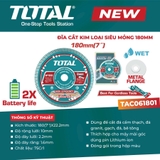 Đĩa cắt kim loại siêu mỏng 180mm Total TAC061801