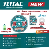 Đĩa cắt kim loại siêu mỏng 230mm Total TAC062301