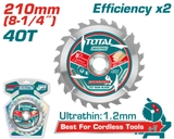 Lưỡi Cưa TCT 210mm Total TAC2332103