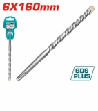 Mũi Khoan Bê Tông Bốn Cạnh (+) 6X160mm Total TAC310602C
