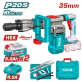 Máy đục bê tông không chổi than dùng pin 20V Total TDBLI203582