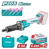 Máy mài khuôn không chổi than 20V (Full bộ) Total TDGLI20012