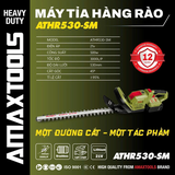 Thân Máy Tỉa Hàng Rào Pin Amaxtools ATHR530-SM 21V, Lưỡi Dài 530mm