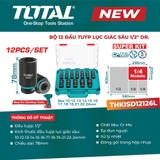 Bộ 12 đầu tuýp lục giác sâu 1/2