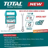 Bộ 6 cờ lê miệng vòng xoay chiều linh hoạt 8–17mm TOTAL THT103RK566