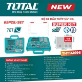 Bộ 69 đầu tuýp 1/4inch DR. TOTAL THT141696