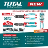 Kìm răng trợ lực tác động kép 180mm TOTAL THTC510708