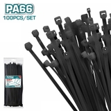 Bộ 100 Dây Rút Nhựa đen Total THTCTB25048 250x4.8mm